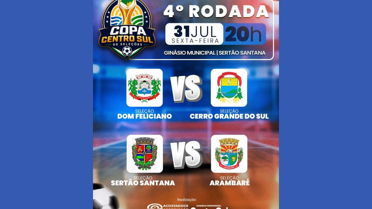 Copa Centro Sul de Seleções tem 4ª rodada em Sertão Santana