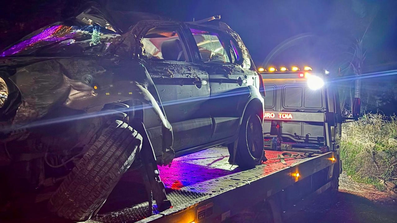 Foragido capota carro após fuga da GCM em Bento Gonçalves