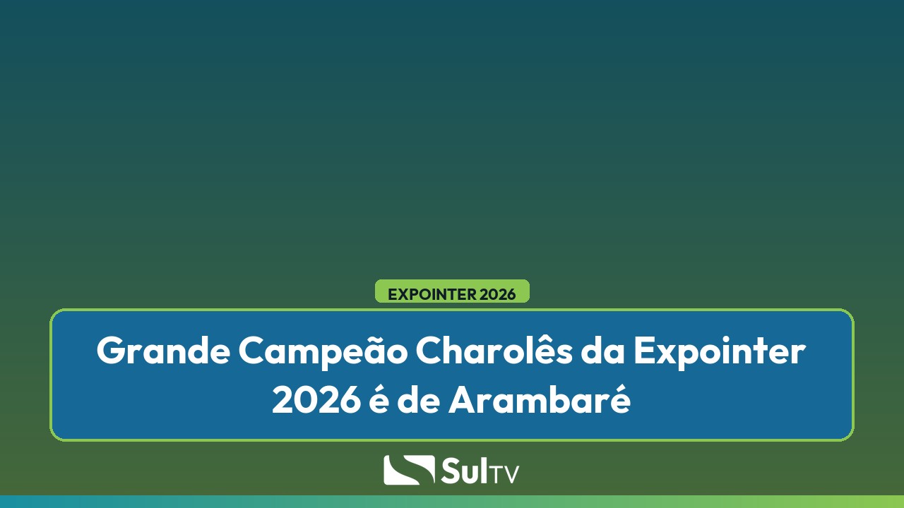Arambaré tem o Grande Campeão Charolês da Expointer 2026: touro da Charolês Figueira leva o título máximo da raça