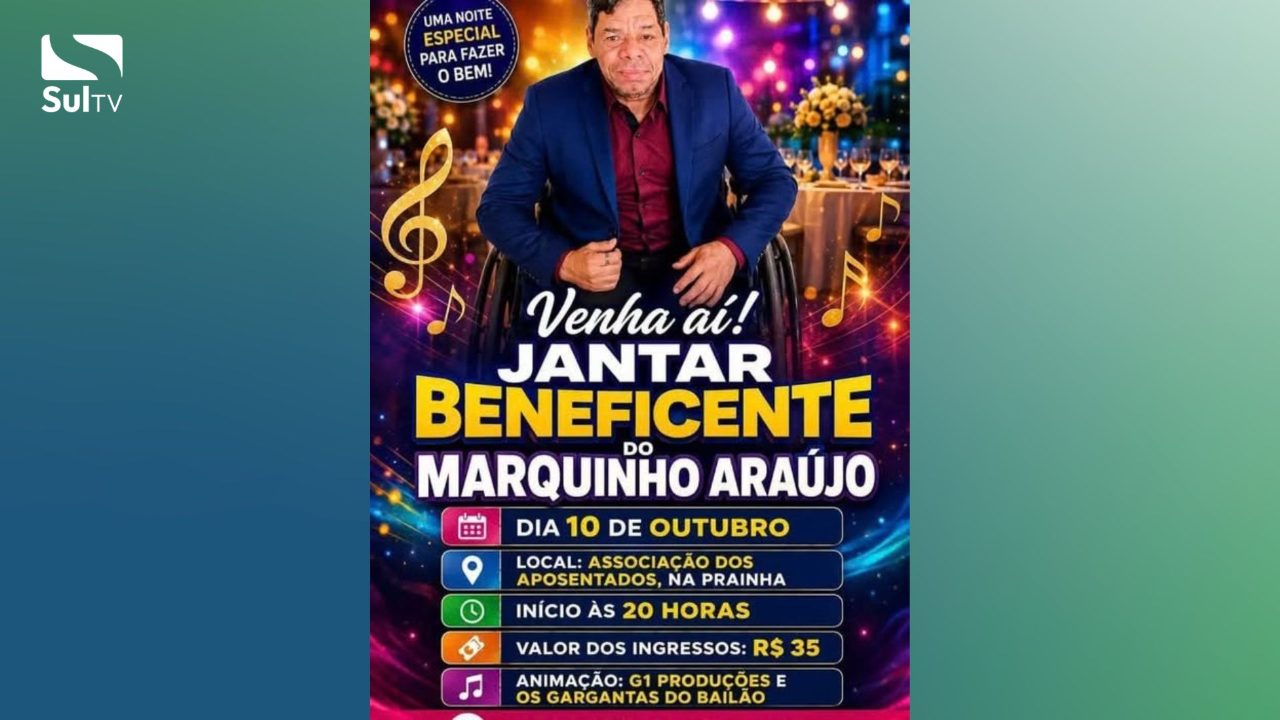 Jantar beneficente em prol de Marquinho Araújo mobiliza Camaquã em outubro