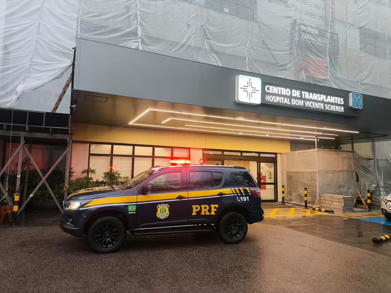 PRF faz escolta de Pelotas a Porto Alegre para transplante de rim