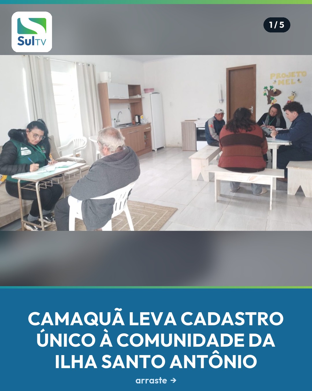 Equipe da Secretaria de Desenvolvimento Social atualizou dados de famílias e orientou moradores sobre benefícios