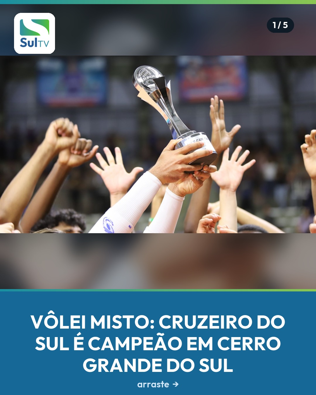 O Clube Cruzeiro do Sul é o primeiro campeão do Torneio de Vôlei Misto disputado em Cerro Grande do Sul!