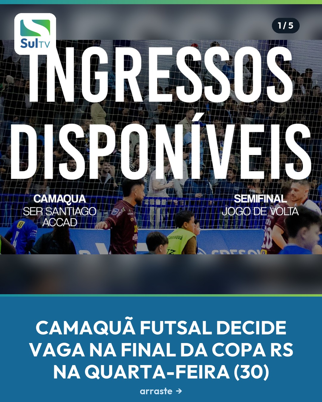 Após empate por 3 a 3 fora de casa, equipe recebe a SER Santiago/ACCAD em busca da classificação