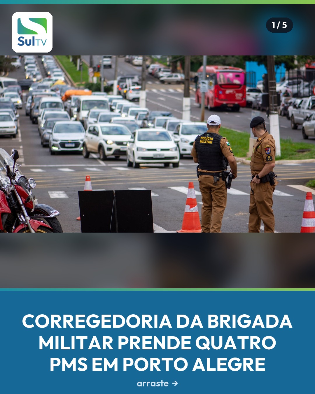 Quatro policiais militares do 1º BPM foram presos em flagrante em Porto Alegre com drogas, munições e outros materiais …