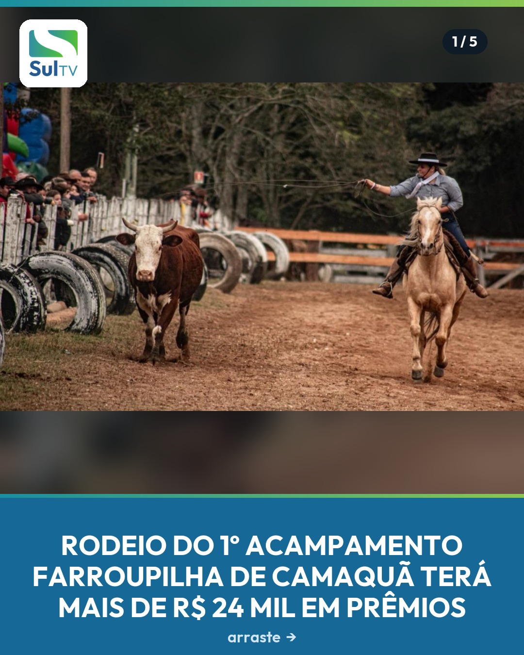 Competições de laço em diversas modalidades acontecem de 18 a 20 de setembro no Sindicato Rural.