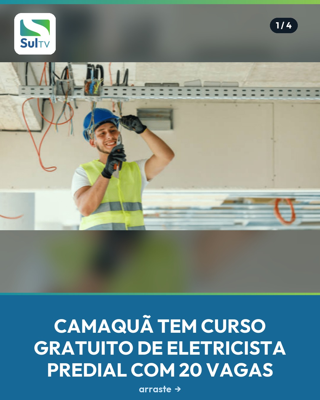 Camaquã tem 20 vagas abertas para curso gratuito de eletricista predial!