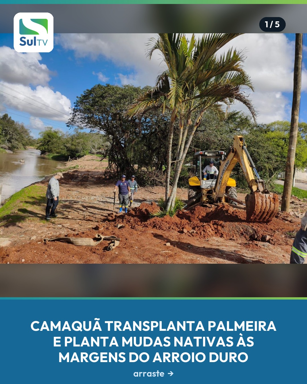 Ações da Secretaria de Habitação unem manutenção urbana e preservação ambiental na região da ponte do CTG.