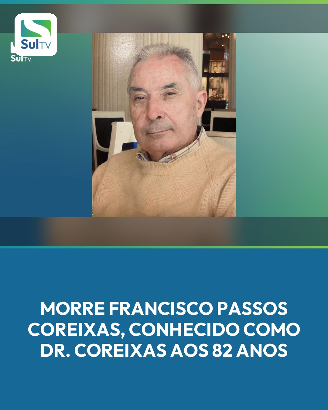 Cerimônia de despedida acontece nesta quarta-feira, com sepultamento previsto para a tarde em Pelotas