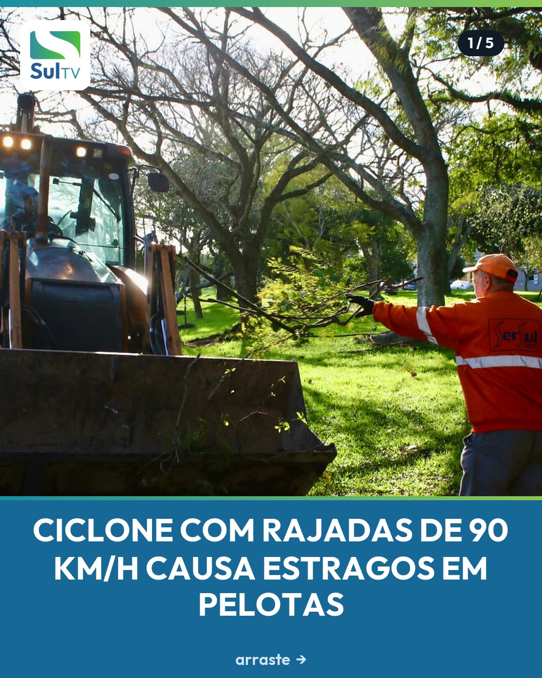 Um ciclone extratropical provocou estragos em bairros de Pelotas na madrugada de sexta-feira (7), com rajadas de vento …
