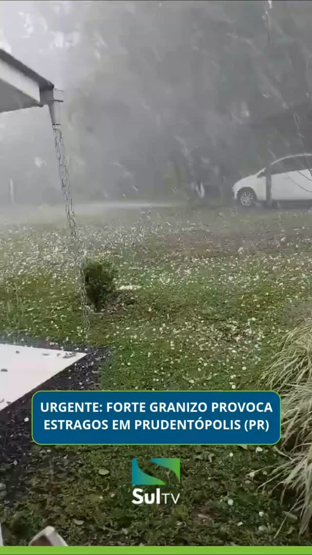 Forte granizada atinge Prudentópolis, no Paraná. Uma intensa chuva de granizo atingiu o município na tarde desta sexta-…