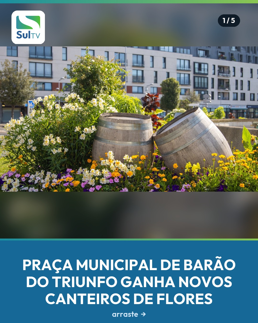 A Praça Municipal de Barão do Triunfo está com nova cara!