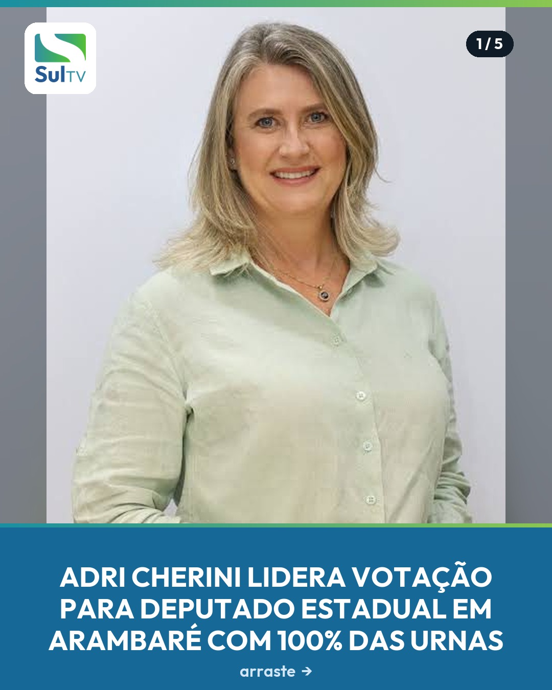 Município registrou 2.780 votos no 1º turno, com Adri Cherini na liderança local