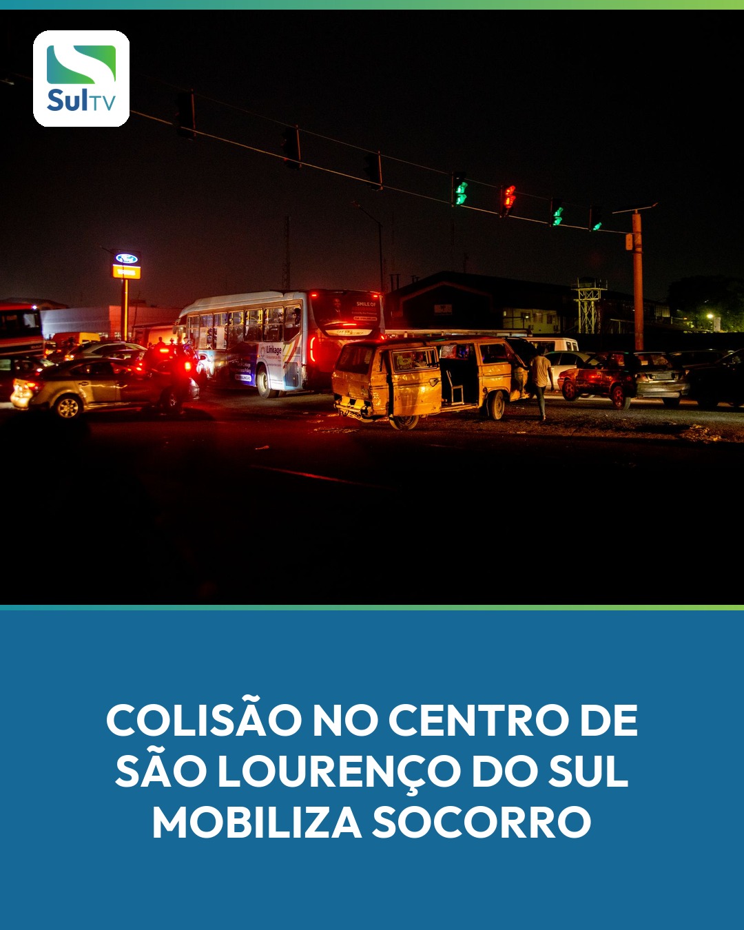 Um cruzamento bem movimentado do Centro de São Lourenço do Sul foi palco de uma colisão que levou Brigada Militar, Bomb…