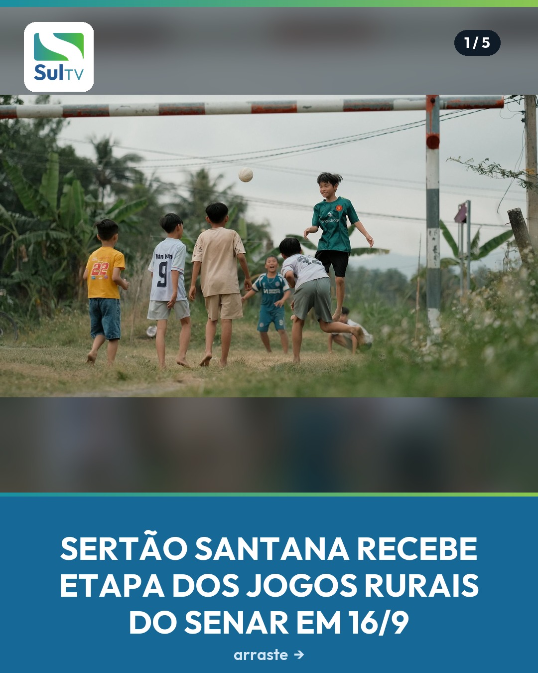 Crianças e adolescentes do meio rural vão disputar nove modalidades esportivas em Sertão Santana no dia 16 de setembro,…