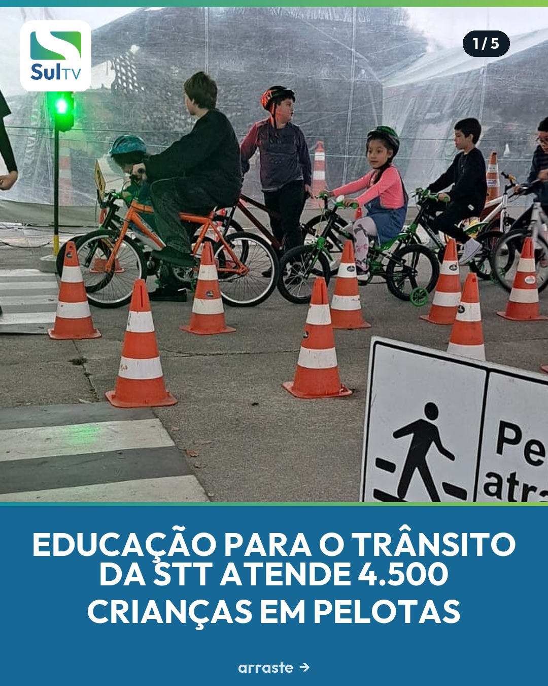 Mais de 4.500 crianças passaram pela Escolinha de Trânsito da STT durante a Fenadoce, aprendendo sobre capacete, faixa …