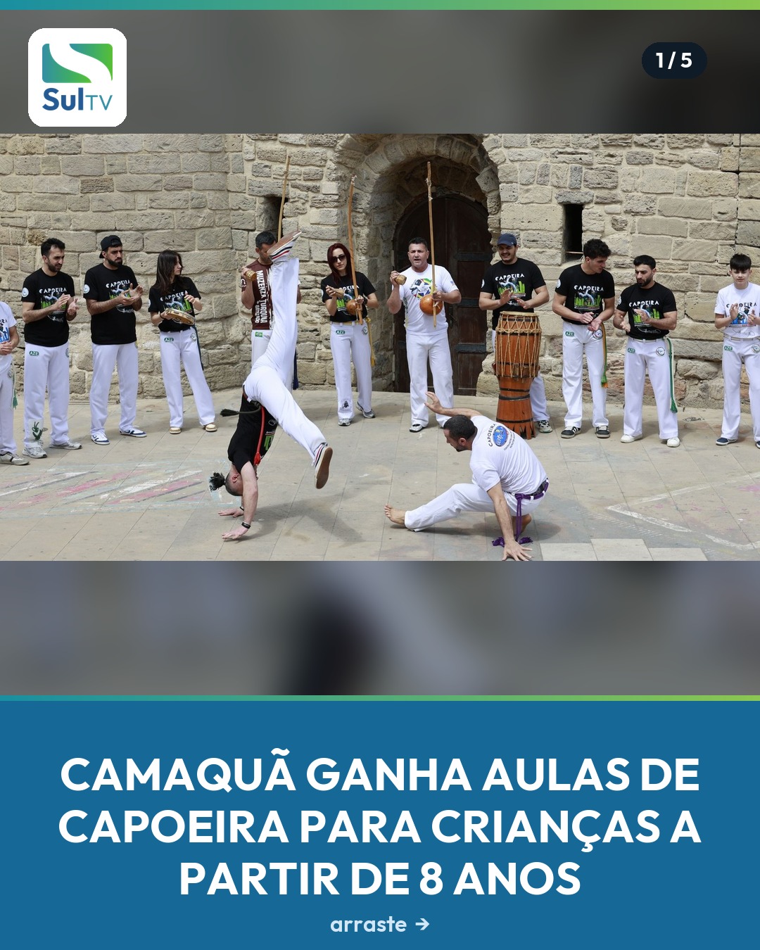 Camaquã ganha novas turmas de capoeira para crianças e adolescentes a partir dos 8 anos!
