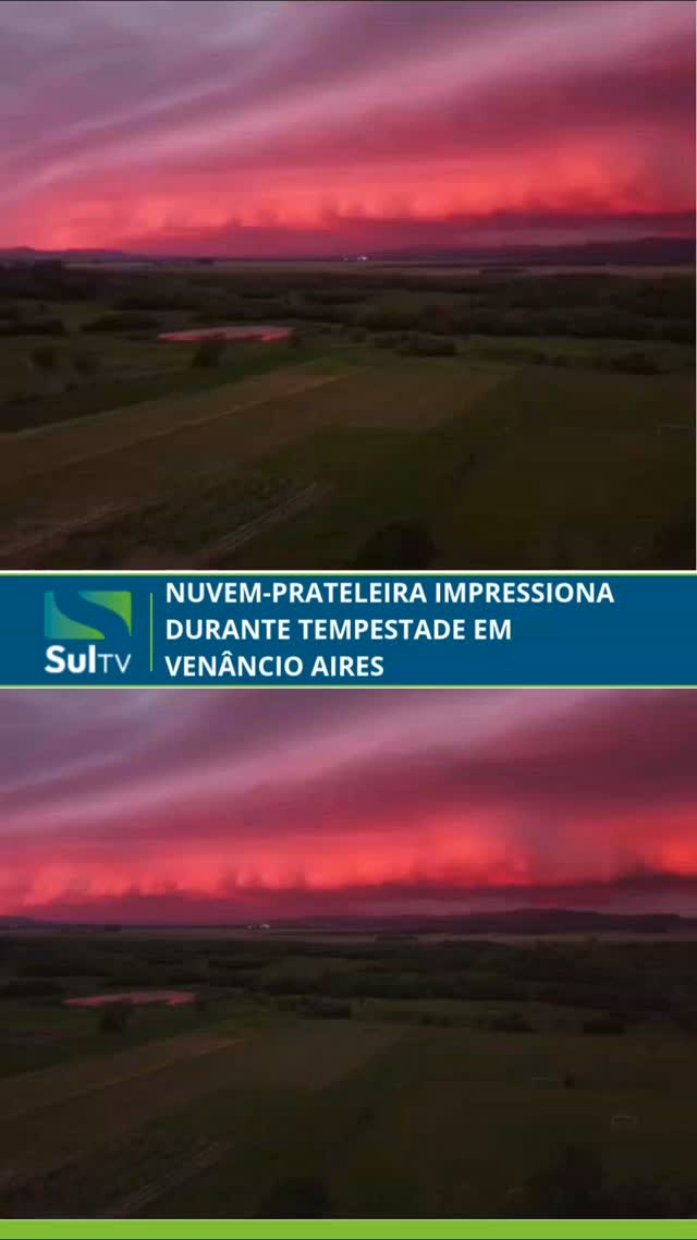 Novas imagens mostram a tempestade que avançou sobre Venâncio Aires, no Rio Grande do Sul, na última hora. O registro e…