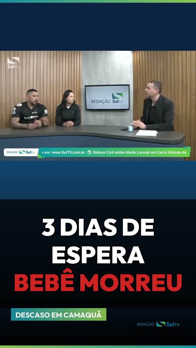 Pai relata 3 dias de espera por leito antes de bebê morrer