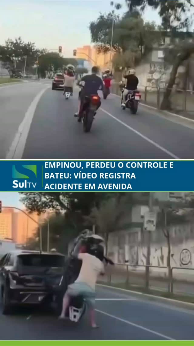 Um motociclista perdeu o controle da moto ao tentar empinar o veículo na Avenida Sapopemba, na Zona Leste de São Paulo.…